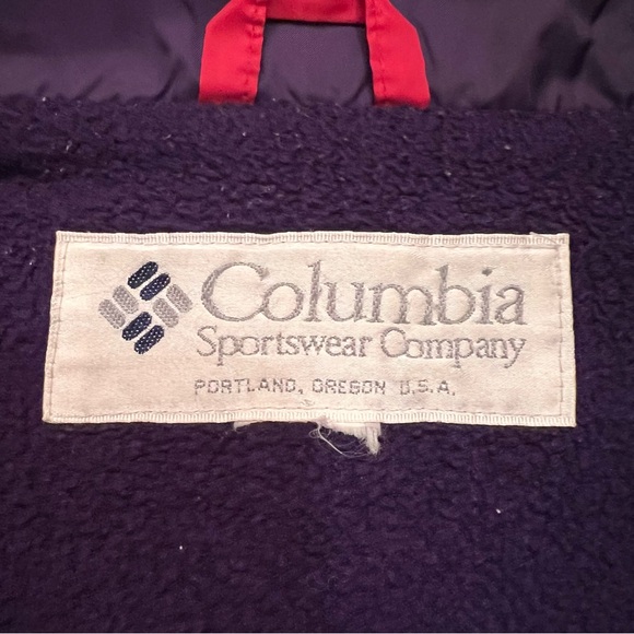 Vintage Columbia Ski Jacket Coat insulated warm winter 90s 80s turquoise purple - Picture 9 of 15